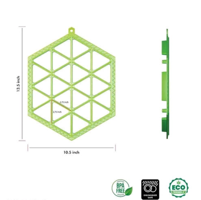 19-Cavity Hexagon Samosa Maker – Non-Stick Quick Press Mould for Snacks & Dumplings