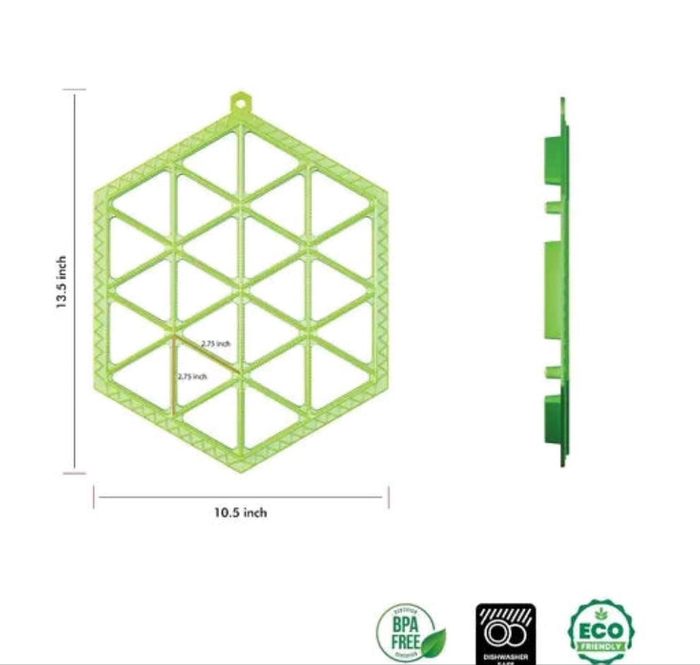 19-Cavity Hexagon Samosa Maker – Non-Stick Quick Press Mould for Snacks & Dumplings
