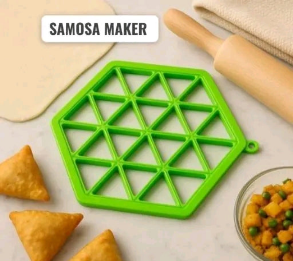 19-Cavity Hexagon Samosa Maker – Non-Stick Quick Press Mould for Snacks & Dumplings