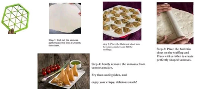 19-Cavity Hexagon Samosa Maker – Non-Stick Quick Press Mould for Snacks & Dumplings