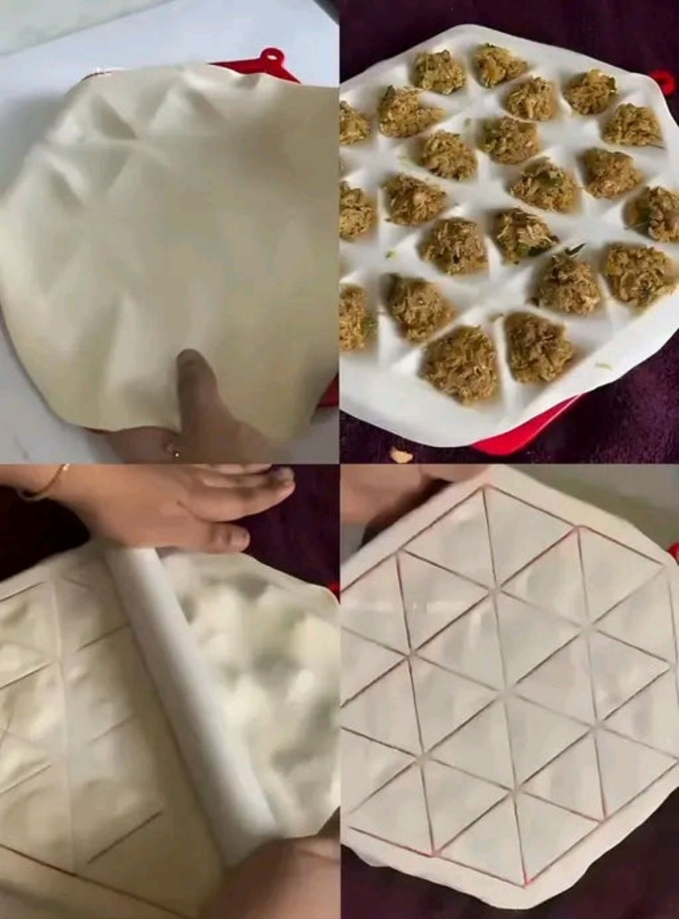 19-Cavity Hexagon Samosa Maker – Non-Stick Quick Press Mould for Snacks & Dumplings
